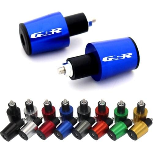 Motorcycle Accessories CNC Aluminum 7/8 '' 22MM Handlebar Grips Handlebar Cap End Plugs For SUZUKI GSR 750/600/400 LOGO GSR
