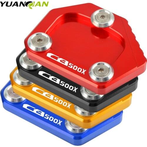 Motorcycle Accessories CB500X CNC Kickstand Side Stand Enlarge Extension Plate Pad For Honda CB500X CB 500X CB500 X 2013-2014