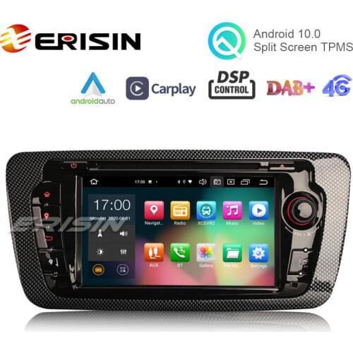 Erisin 8122 8-Core PX5 Android 10.0 Car Stereo DVD for SEAT IBIZA DSP CarPlay Auto Radio TPMS DAB+ 4G GPS Navigation 7 Inch