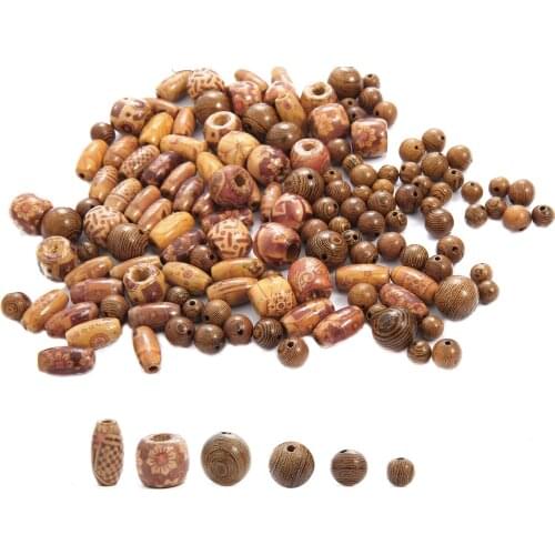 Beadia 20-100Pcs/Lot Natural Wenge Wood Loose Spacer Round Beads Spacers Buddha Beads For Jewelry Making Bracelets Earrings DIY