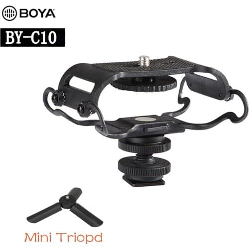 BOYA BY-C10 Microphone Shock mount for Zoom H4n/H5/H6 for Sony Tascam DR-40 DR-05 Recorders Microfone Shockmount Olympus Tascam