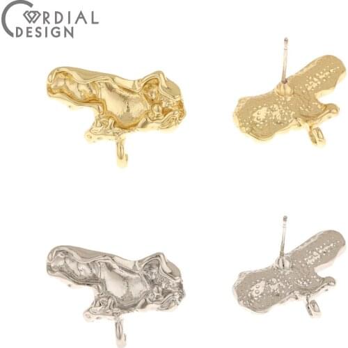 Cordial Design 100Pcs 16*23MM Hand Made/Jewelry Accessories/DIY Making/Irregula Shape/Jewelry Finding & Components/Earrings Stud