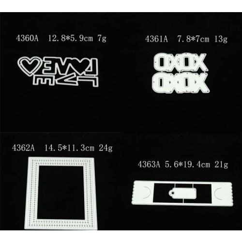 Metal Cutting Knife Mold Of Valentines Day DIY Scrapbook Photo Album Card Embossing Knife Mold Crafts Decorative Embossing Mold