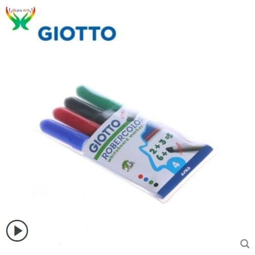 GIOTTO 4-color marker pen is safe and non-toxic special non shrinking head for dry wiping whiteboard art supplies