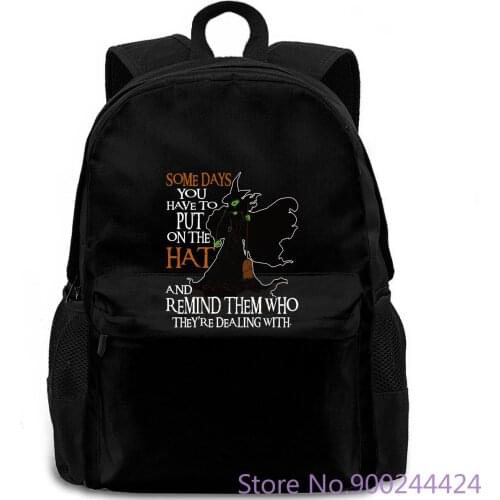 Halloween Witch - Some Day You Have To Put on The Hat Round Neck Best Selling Male Natural s backpack
