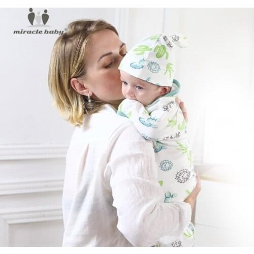 Baby Newborn Swaddle Wrap Cotton Baby Receiving Blanket Bedding Cartoon Cute Infant Sleeping Bag For 0-6 Months