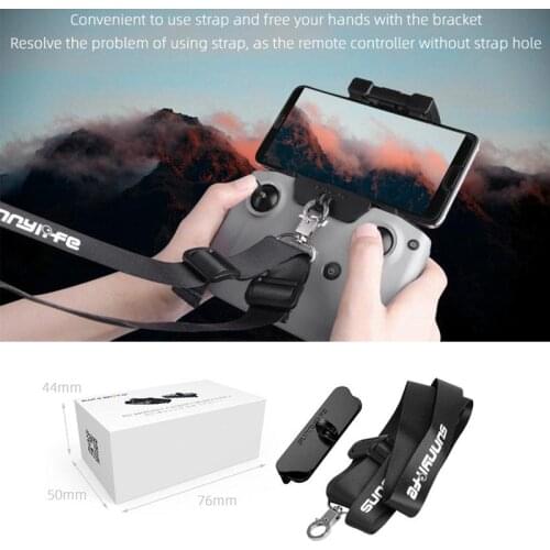 For DJI Mavic Air 2 Remote Control Bracket Neck Sling Hook Holder Adjustable Lanyard Hanging Strap Drone Anti-lost Accessories