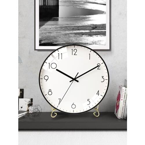 Round Simple Creative Office Desk Clock Digital Luxury office vintage Table Clock mechanical Design Reloj Mesa Clocks BW50ZZ