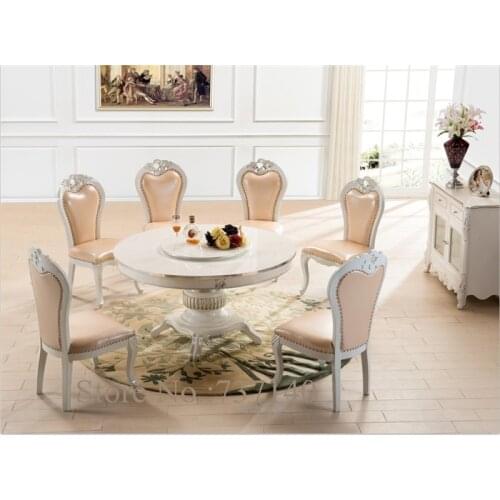 Round dining table dining chair wood table round retro table white furniture luxury dining room set buy furniture in china