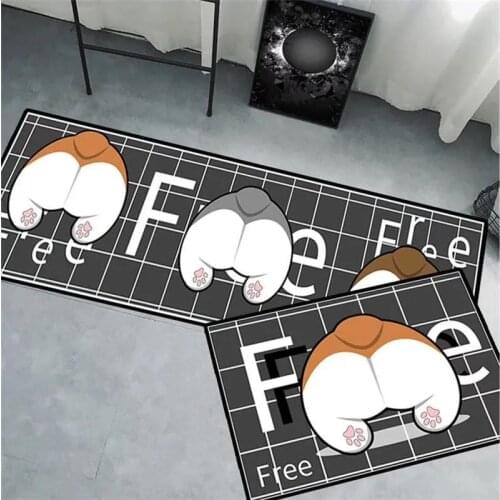 Kitchen Mat Hallway Bath Mats Cheaper Anti-slip Modern Area Rugs Living Room Balcony Bathroom Printed Geometric Carpet Doormat