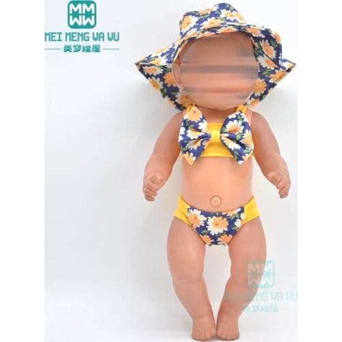 Doll clothes for 43 cm toy new born doll Swimsuit with suspenders, Bikini