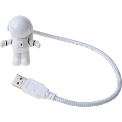 USB Astronaut Powered Mini LED White Night Light Lamp Bulb for Laptop PC Reading G32A