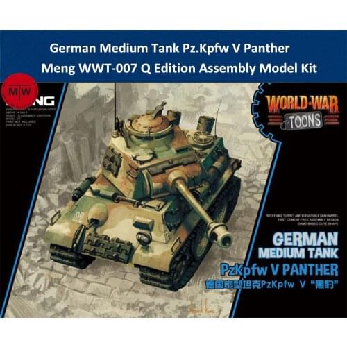 Meng WWT-007 German Medium Tank Pz.Kpfw V Panther Q Edition Plastic Assembly Model Kit Cute