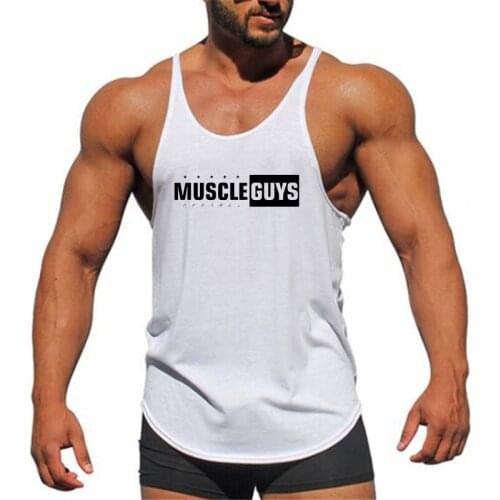 Muscleguys Fitness apparel bodybuilding stringer tank top mens gyms clothes vest cotton sleeveless shirt regatas masculino