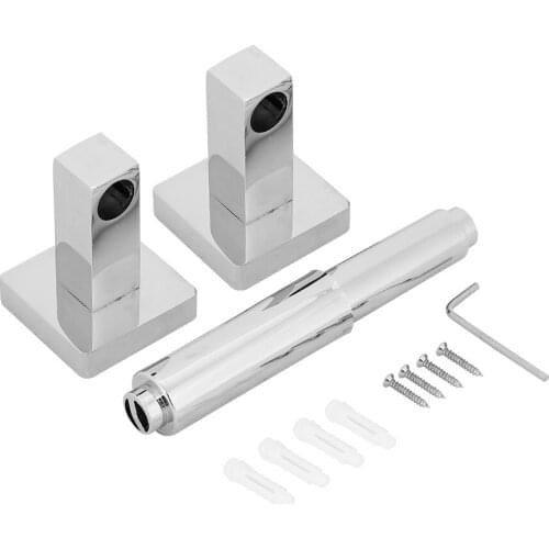 Stainless Steel Wall Mounted Roll Towel Paper Rack Holder Telescopic Rod For Home Bathroom Stretching Paper Towel Rack