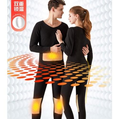 New Thermal Underwear Men Long Johns Winter Women Thermo Shirt+pants Set Warm Thick Fleece Size L-4XL