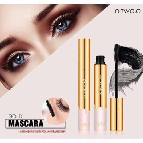 O.TWO.O 3D Black Lash Wimpers Mascara Verlenging Uitbreiding Wimpers Borstel Makeup Lange-dragen Goud Kleur Mascara