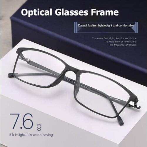 Unisex Lightweight Business Style Spectacles Frame for Men Bendable Frame Eyeglasses with Replaceable Lens Vintage Rectangular O