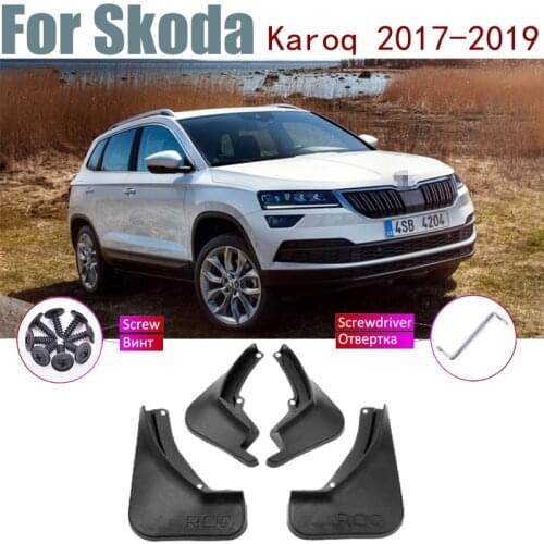 Front Rear Fender Mud Guard Flap Splash Flaps Mudguards Accessories Mudguard Car Mudflaps For Skoda Karoq 2017-2019