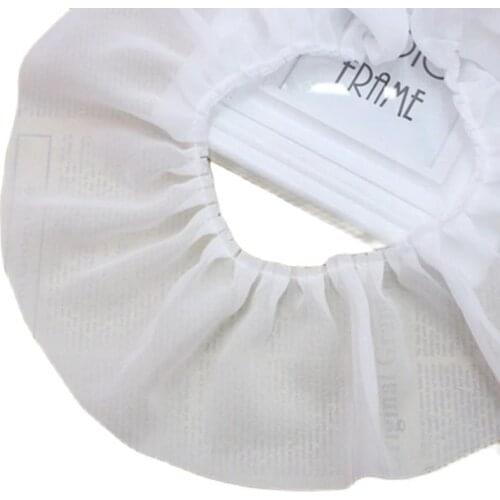 1Yards Curtain Trimmings Pleated Cotton Lace Fabric 10cm Chiffon Lace Material Collar Ribbon DIY Clothing Wedding Dresses LA30