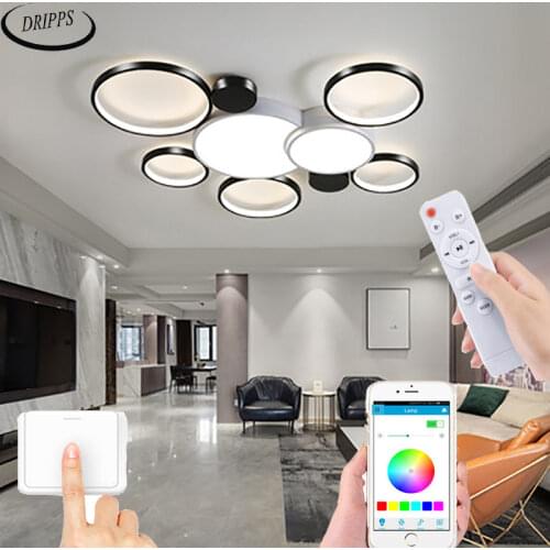 Factory direct Nordic modern living room LED ceiling lamp bedroom lamp restaurant LED chandelier hotel lamp dimming LED lamp