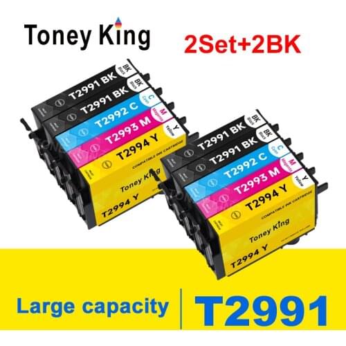 Toney King Replacement 29XL T2991 T2991XL T29XL compatible 10pk For Epson ink Cartridges XP 235 247 245 332 335 345 435 432 445