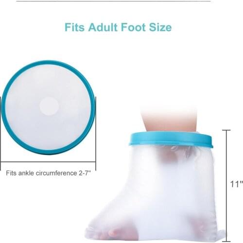 Waterproof Adults Sealed Cast Bandage Protector Wound Fracture Foot Leg Knee Cover Injured For Shower Bath Foot Care