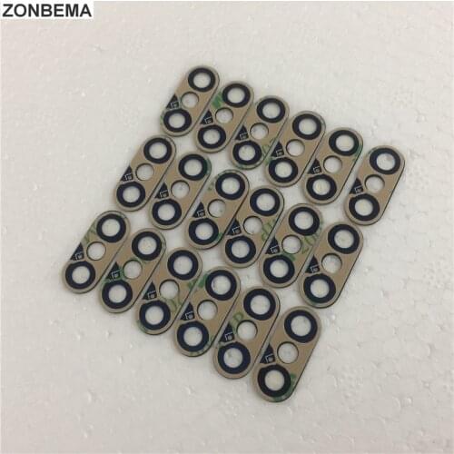 ZONBEMA 100pcs For iPhone X Back Rear Camera Glass Lens with Sticker Adhesive Replacement Parts