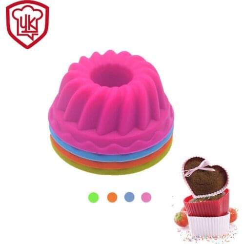 12pcs/set Big Swirl Shape Silicone Butter Cake Mould Kitchen Baking Form Tools for Cake Bakery Baking Dish Bakeware Mold Cake