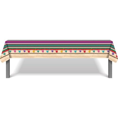 130*220cm Tablecloth Cinco De Mayo Party Favors Decorations Party Supplies Mexico Party Disposable Tableware Sets Tablecover