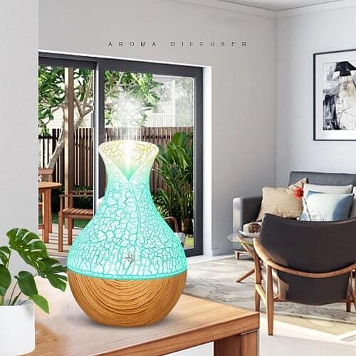 130 Ml Ultrasonic Mini Air Humidifier Wood Grain Air Diffuser Mini Mist Maker Essential Oils Diffuseur For Car Diffuser