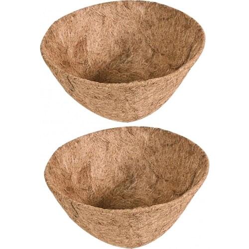 2Pcs Round Balcony Hanging Bonsai Basket Liner Coconut Shell Flower Pot Planter