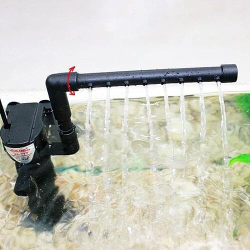 3 In 1 Silent Aquarium Filter Submersible Oxygen Internal Pump Sponge Water With Rain Spray For Fish Tank Air Increase 3/5W