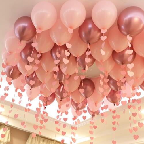 30P10inch Metallic Red Heart Ruby Agate Red Balloon Wedding Room Valentine Day Decorated Date Red Pomegranate Red Balloon Party
