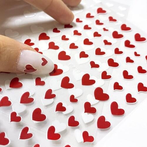 1pcs sexy love heart 3D Nail Sticker Love Abstract Geometric images DIY Nail Art Decoration for Valentines Day party gift 2021