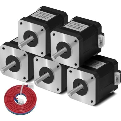 Usongshine 5pcs/lot 8401(8401S) Nema17 Stepper Motor 42 motor 48MM Nema 17 motor 42BYGH 1.7A motor 4-lead for 3D printer CNC XYZ