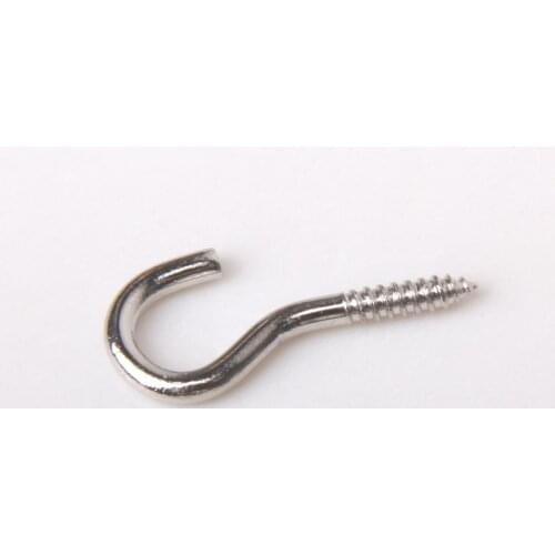 50 Pieces Plated Metal Ceiling Hooks Screw Hooks Cup Hook Hold Hanger Jewelry Holder For Hanging Lights Curtains (Silver)