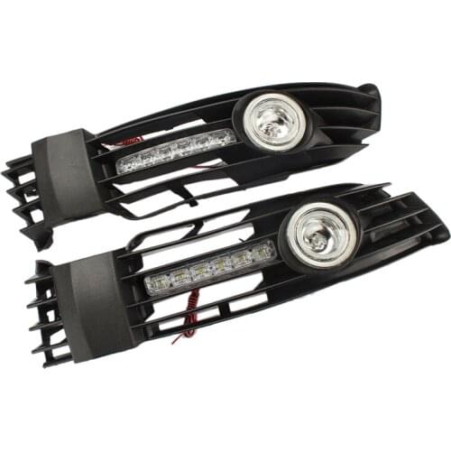 Car Daytime Running Fog Light Grille Cover LED DRL for Passat B5 B5.5 2001-2005