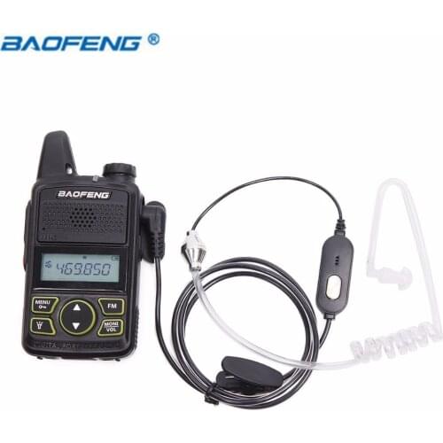 Baofeng Air Acoustic Tube 1 Pin PTT Earpiece Headset Mic Microphone for Baofeng BF-T1 BF-T8 BF-U9 UV-3R Walkie Talkie
