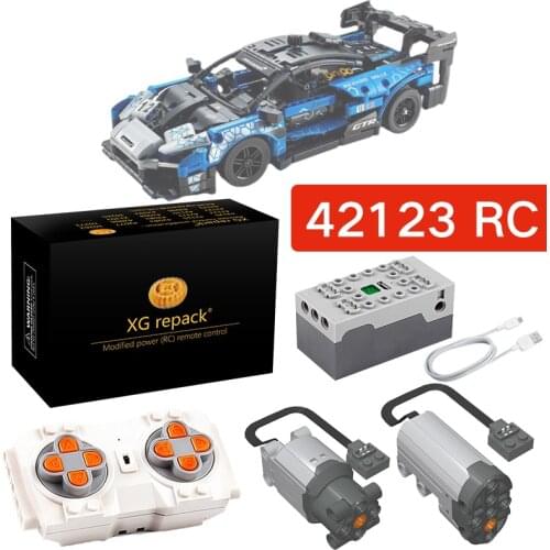 XG repack brand suitable for Lego 42123 McLaren GTR racing electric RC remote control power modification building blocks DIY