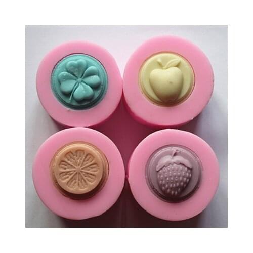 C177 soap mold/handmade soap mold/soap mold/silicone soap mold A clover 4 times