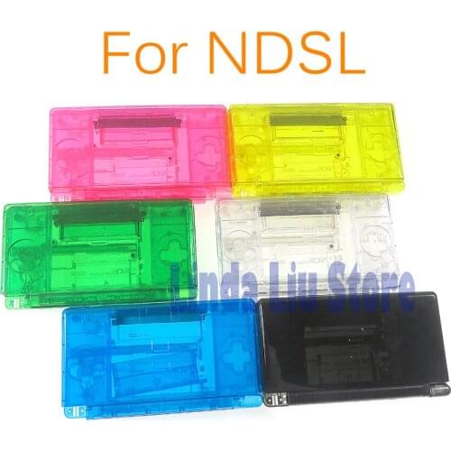 12sets Clear Full Housing with buttons kit for NDSL Case Shell full set Replacement For Nintend DS Lite Housing Shell Case Cover