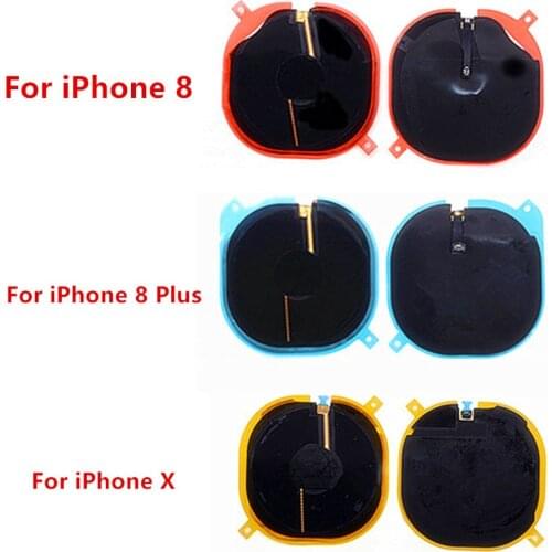 For iPhone 8 Plus X Wireless Charging Chip Coil NFC Panel Module Flex Cable Replacement Repair Parts
