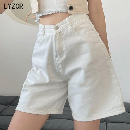 Summer Bermuda Denim Shorts For Women Loose Wide Leg High Waist Jeans Shorts Pants Casual Straight Womens Jean Short