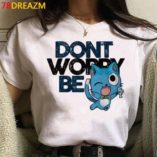 Fairy Tail t shirt women japanese white t shirt couple clothes streetwear couple t shirt harajuku kawaii