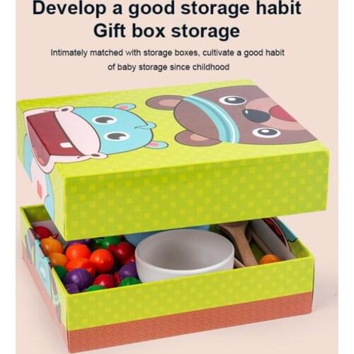 1 Set Children Feeding Toy Early Education Clamp Chopsticks Exercise Fine Movement Puzzle Simulation Kids Recognize Color Game