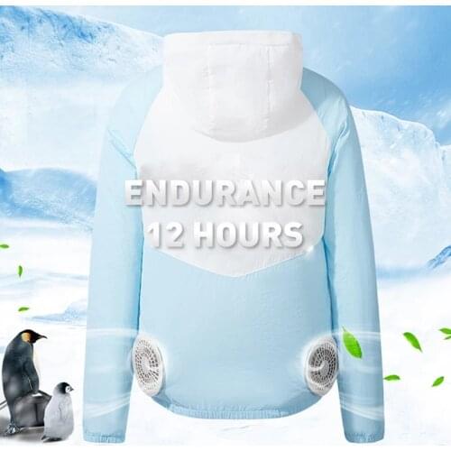 Summer Sport Fan Air Condition Cool Man Woman Travel Ultralight Brand Outdoor Vest Clothes Jacket Sun Windbreaker Fishing Work