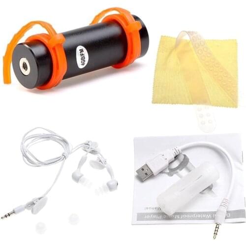 MAHA 4GB USB MP3 Player waterproof swimming diving surfing black headset FM Radio