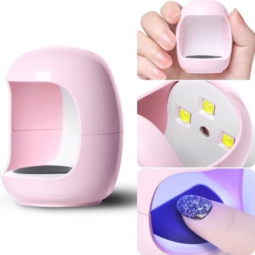 Mini Portable Led UV Nail Dryer Lamp Shape Single Nail Gel Polish Machine 3W Nail Art & Tools Beauty & Health