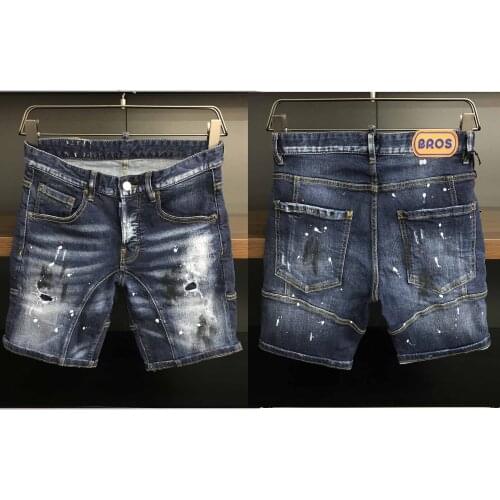 DSENQI Men Jeans Ripped for Skinny DSQ shorts Jeans Pants Mens Jeans A399-1
